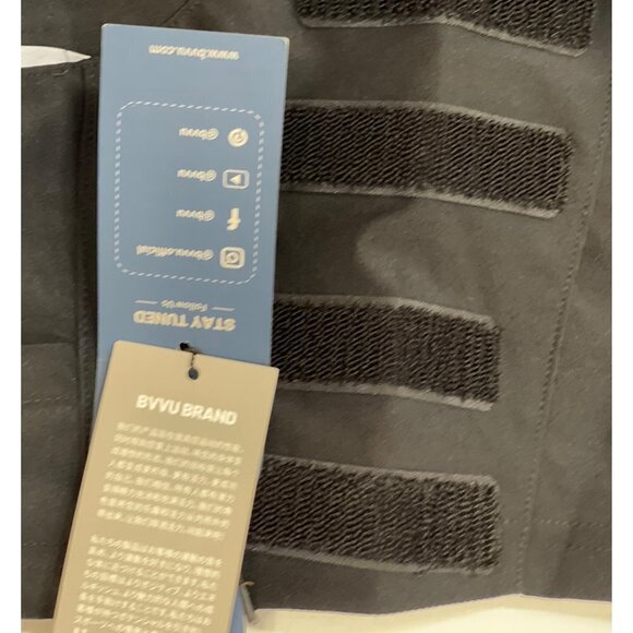 BVVU Womens High-Waisted Sauna Pants Large Black Silver Workout Fat-Burner NWT - Picture 11 of 16